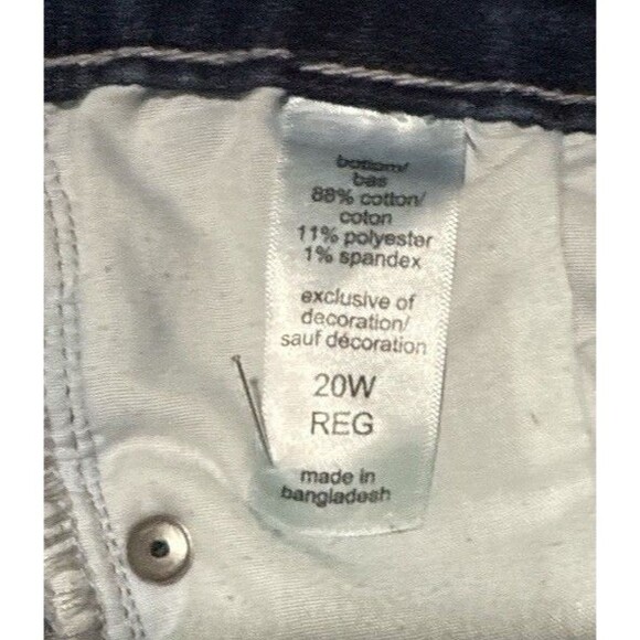 Maurices Jeans Women’s 20W Blue Denim Classic Mid Fit Skinny Regular Medium Wash - Picture 4 of 5